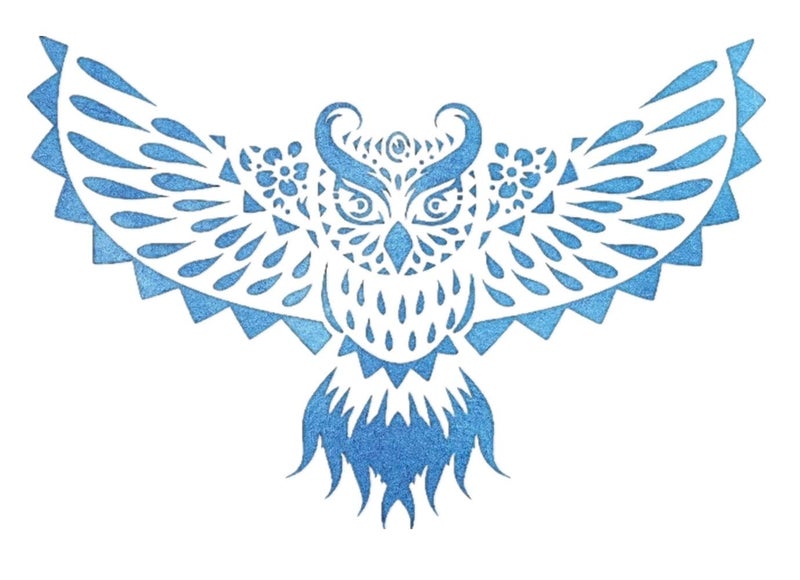 OBUY Lion Deer Tiger Wolf Whale Horse Animal Stencils for Painting on Wood, Fabric, Walls, Airbrush + More | Reusable Mylar Template (Owl) - Image 1